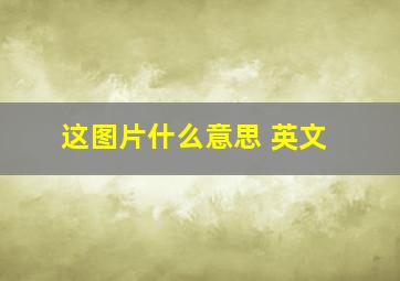 这图片什么意思 英文